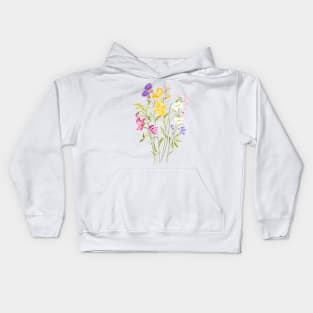 pink yellow white and purple wildflower 2020 Kids Hoodie